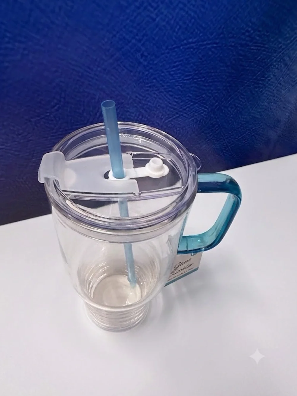 Target Bullseye's Playground 32oz Clear Glass Tumbler Blue